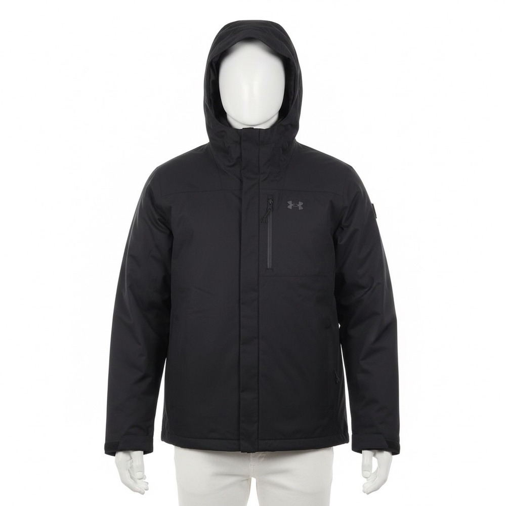 Under Armour 3-in-1 Systems Jacket Black Shell Green Fleece Hooded Mens Large‎